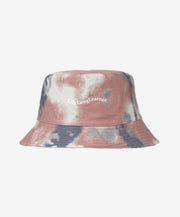 Tie-dye bucket hat with 'LifeLongLearner' text on a white background