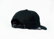 Black baseball cap on a white background