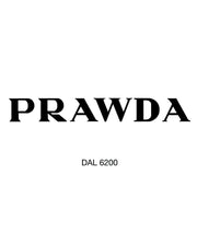 Black text 'PRAWDA' and 'DAL 6200' on a white background