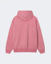Pink hoodie on a light gray background