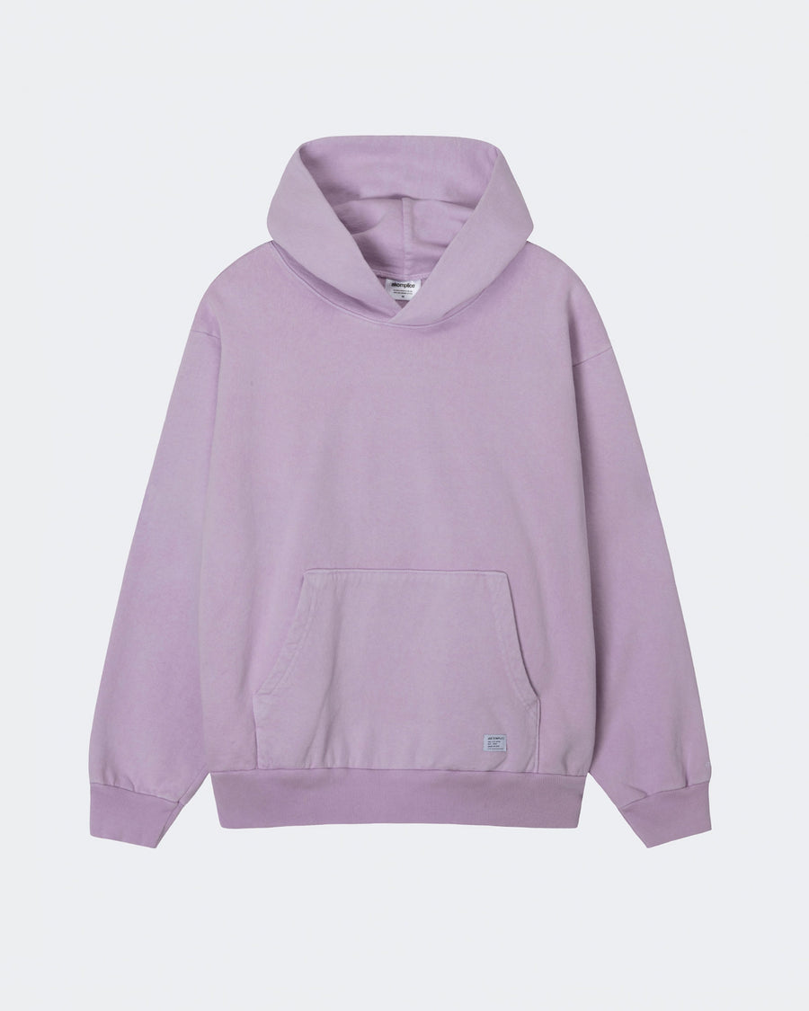 Purple hoodie on a light gray background
