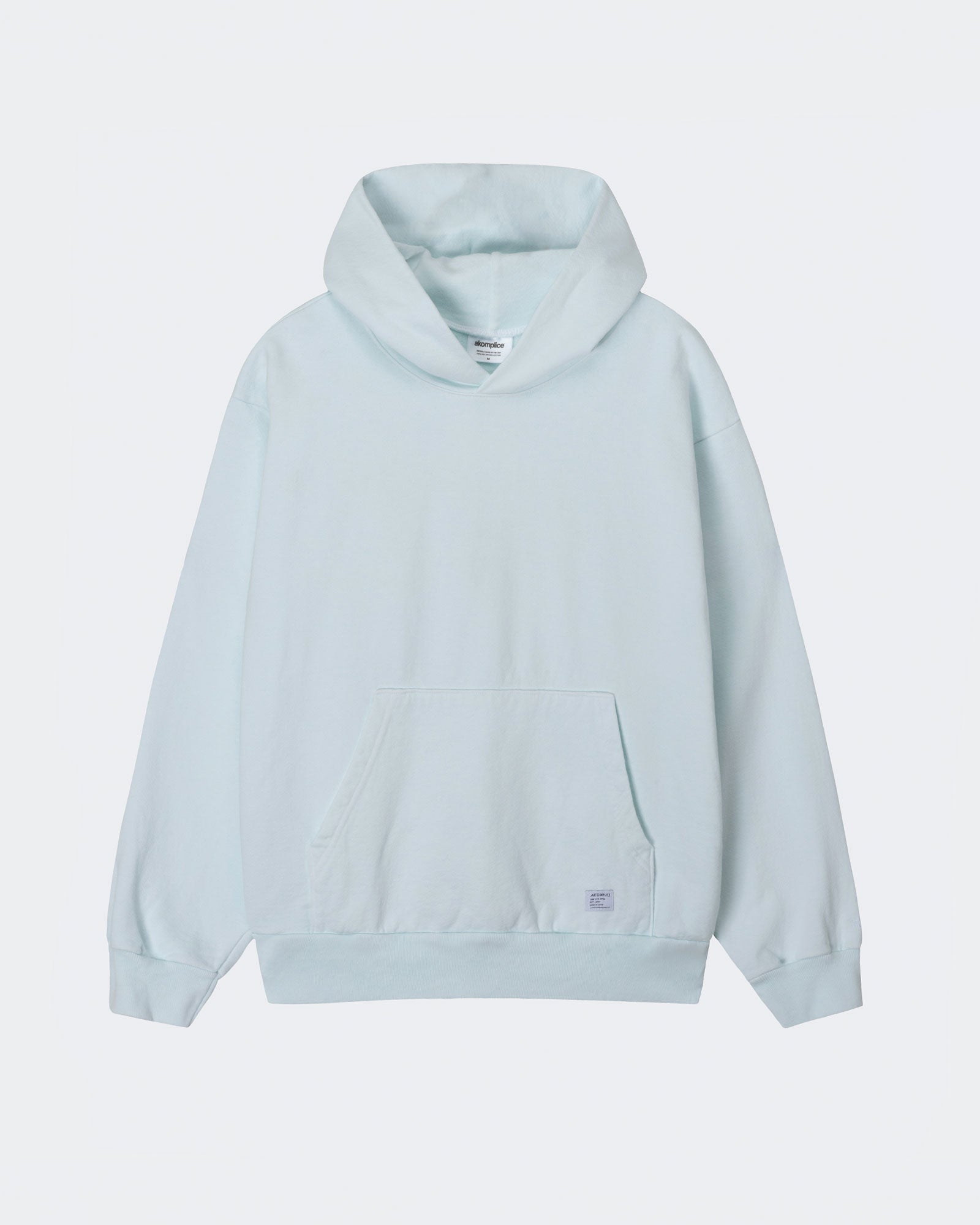 Light blue hoodie on a light gray background