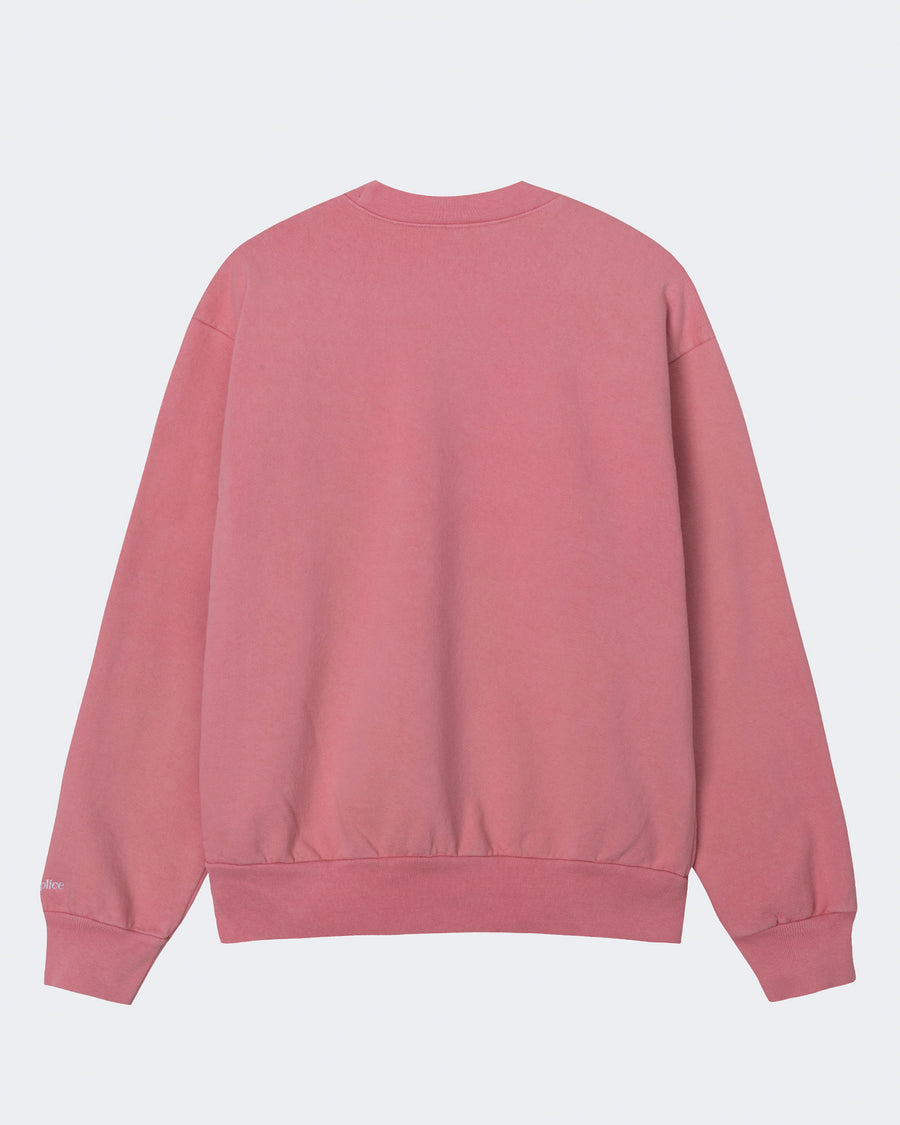 Pink sweatshirt on a light gray background