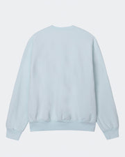 Light blue sweatshirt on a light gray background