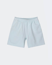 Light blue shorts on a light gray background