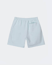 Light blue shorts on a light gray background