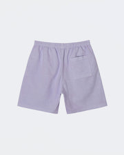 Light purple shorts on a light gray background