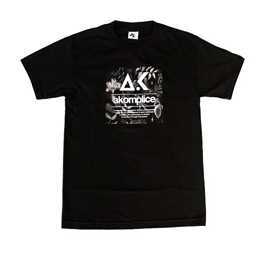 Black Floral Box Tee