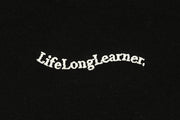 Text 'LifeLongLearner.' on a black background