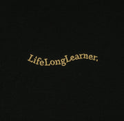 Text 'LifeLongLearner' embroidered on a black background