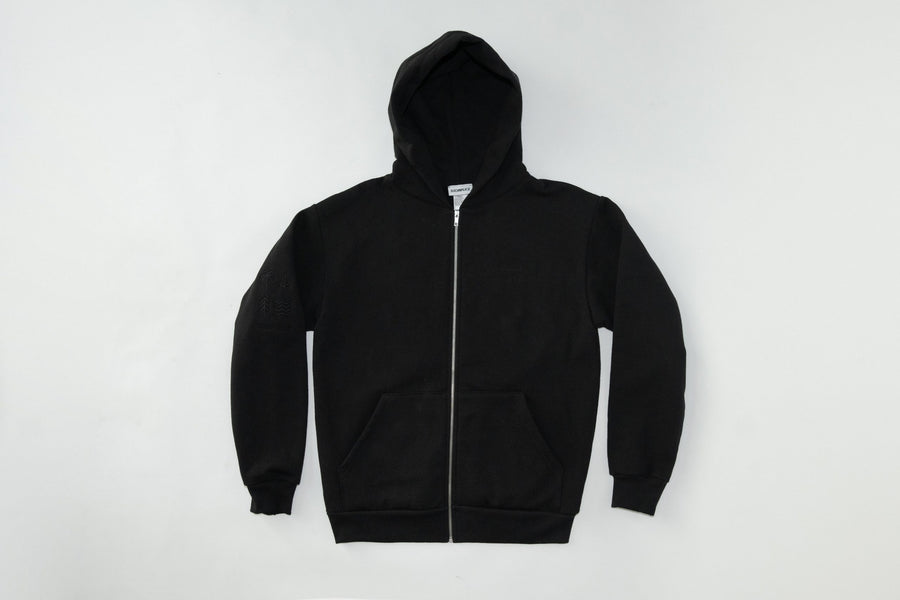 Black hoodie on a white background