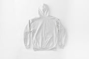 White hoodie on a light gray background