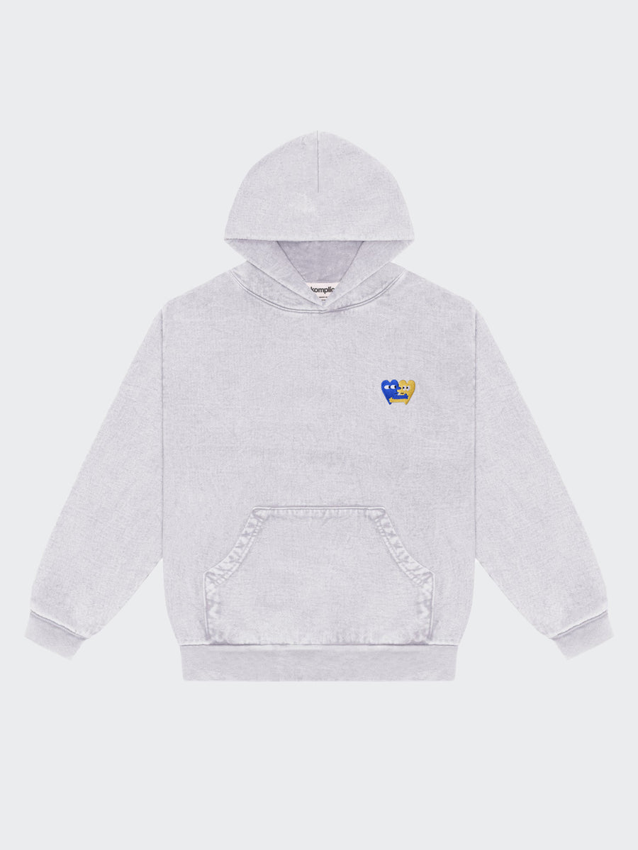 Heart Embroidered 14oz Hood