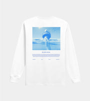 White t-shirt with a graphic of a shipwreck and 'WE ARE OCEAN' text on a white background