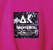 Black Floral Box Logo Crew