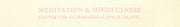 Text 'Meditation & Mindfulness Center for Astrological Space Travel' on a light yellow background