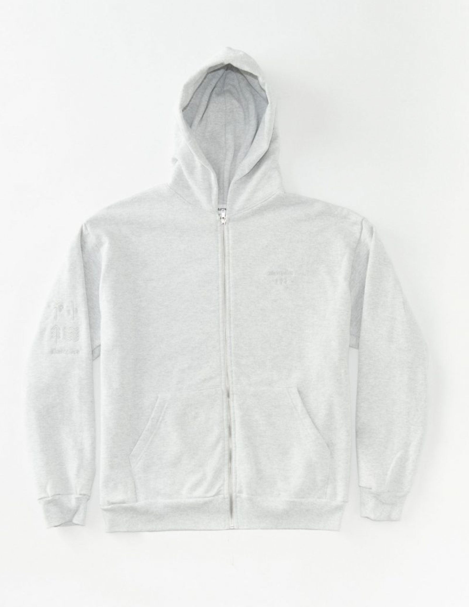 Gray hoodie on a white background
