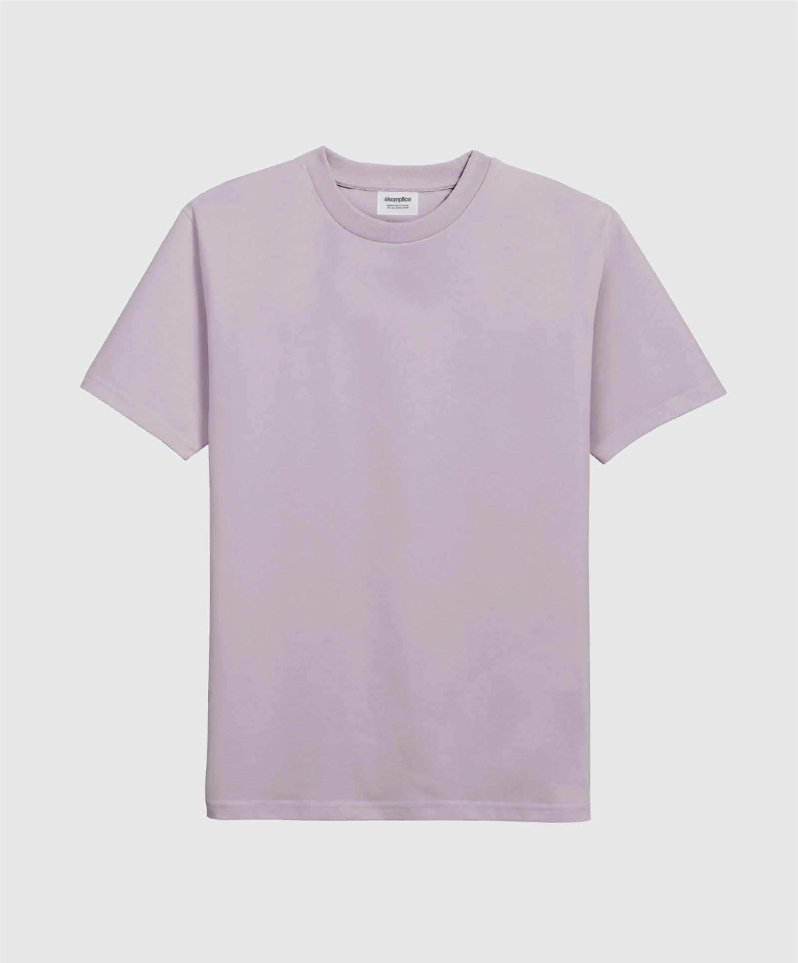 Light purple t-shirt on a white background