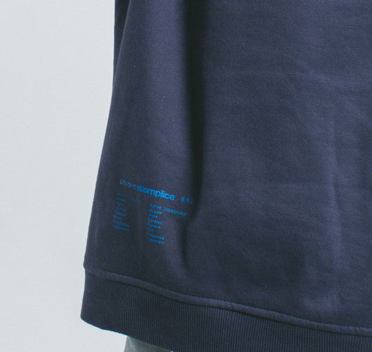 AK X UMBRO Fear Love Sueded Fleece Crewneck