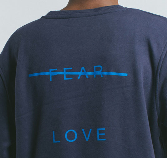 AK X UMBRO Fear Love Sueded Fleece Crewneck